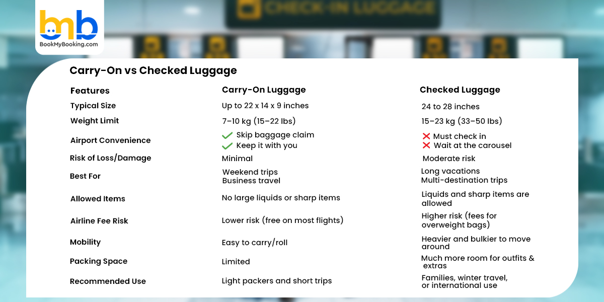 Carry-On vs Checked Luggage